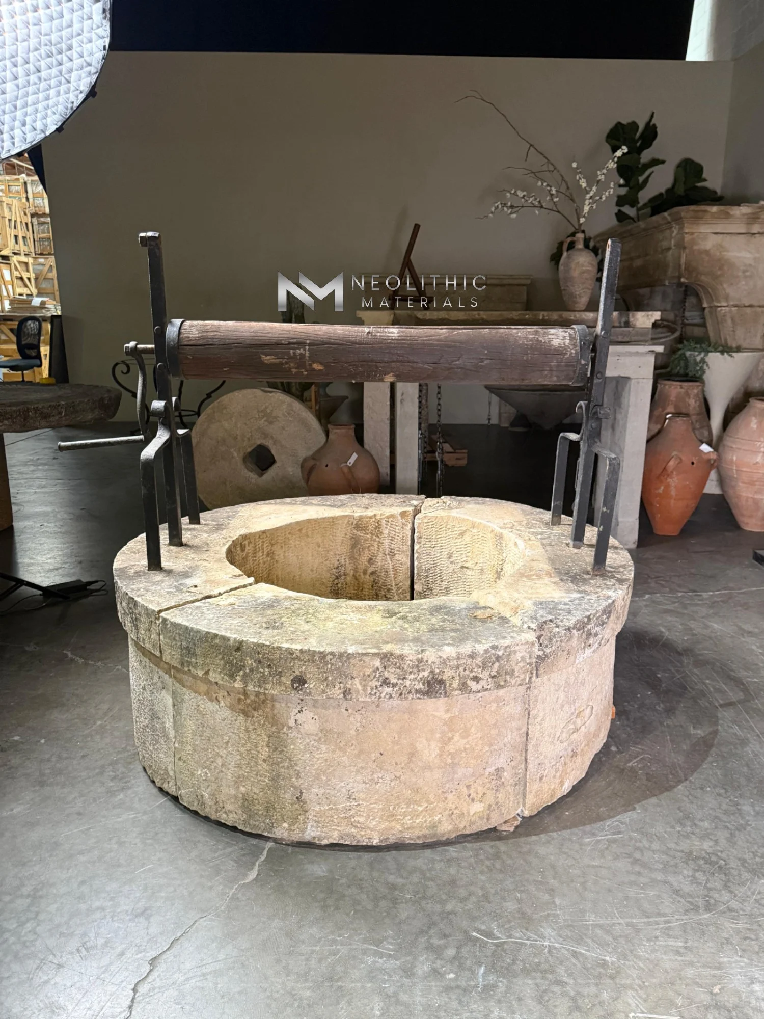 French Antique Limestone Well - Image 1